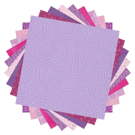 Pink and purple prints 20 charm pack