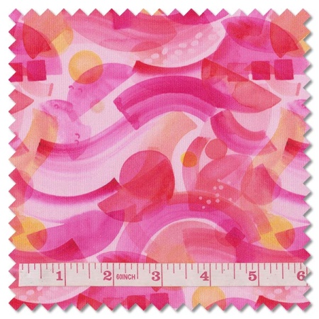 Playgrounds - abstract waves pink (per 1/4 metre)