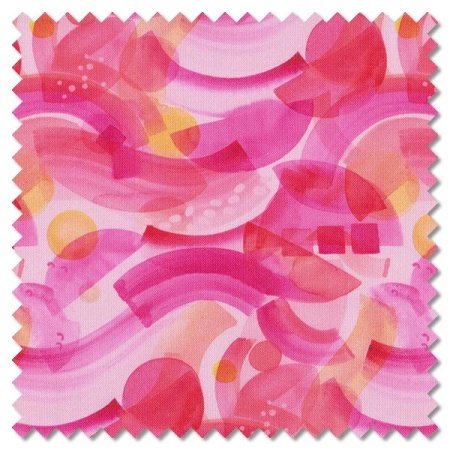 Playgrounds - abstract waves pink (per 1/4 metre)