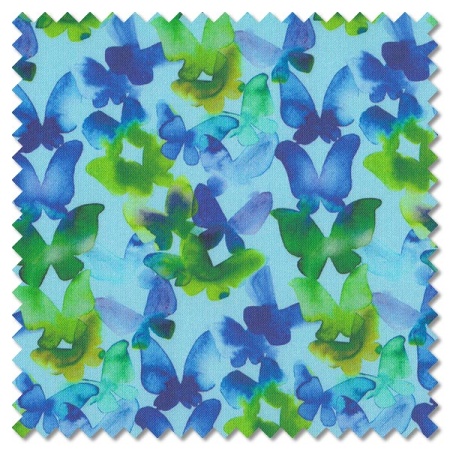 Playgrounds - kaleidoscope wings aqua (per 1/4 metre)