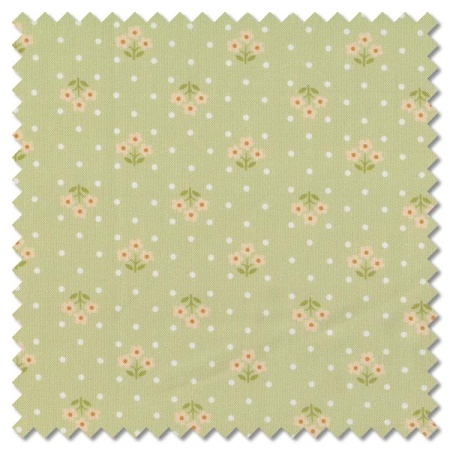 Plain and Simple - tri flower pistachio (per 1/4 metre)