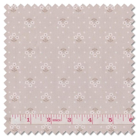 Plain and Simple - tri flower tan (per 1/4 metre)