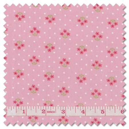 Plain and Simple - tri flower blush (per 1/4 metre)