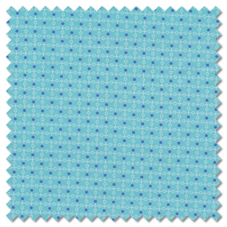 Plain and Simple - tic tac toe aqua (per 1/4 metre)