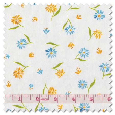 Sunshine & Blue Skies - ditsy daisy cloud (per 1/4 metre)