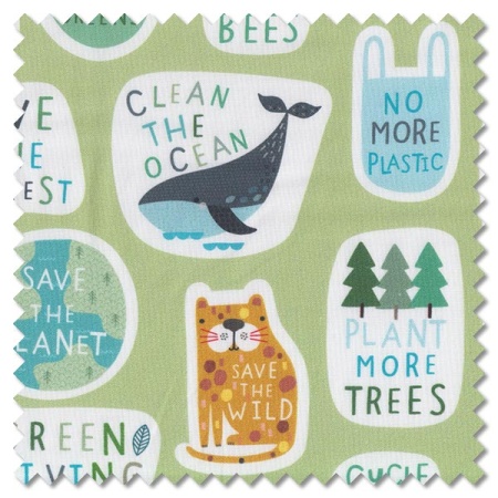 Save The Planet - green living (per 1/4 metre)