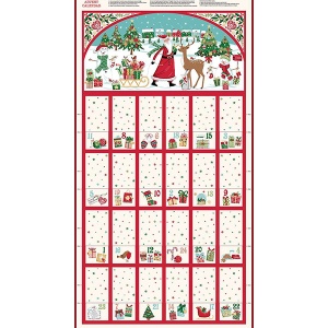 Makower Christmas Wishes Advent calendar panel