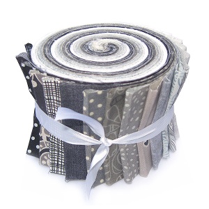 Black, white & grey prints strip roll