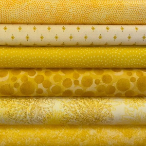 Yellow colour coordinates 6 fat quarter pack