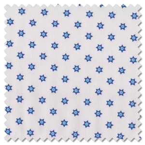 Chalki - Mati star on white (per 1/4 metre)