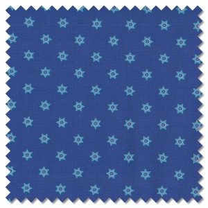 Chalki - Mati star on dark blue (per 1/4 metre)