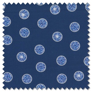 Disco! - blue disco dots (per 1/4 metre)