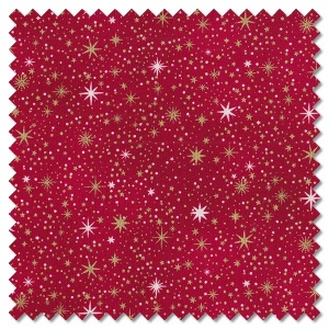 Enchanted Christmas - celestial red (per 1/4 metre)