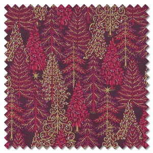 Enchanted Christmas - forest red (per 1/4 metre)