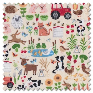 Fun on the Farm - friends cream (per 1/4 metre)