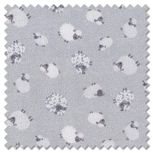 Fun on the Farm - woolly sheep grey (per 1/4 metre)