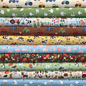 Makower Fun on the Farm 10 fat quarter pack