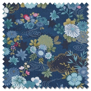 Kasumi - harmony indigo (per 1/4 metre)