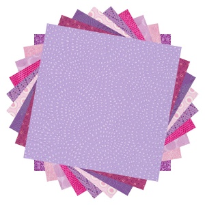 Pink and purple prints 20 charm pack