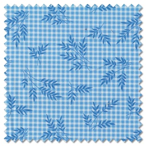 Plain and Simple - wheat gingham cornflower (per 1/4 metre)