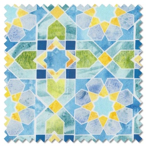 Sunshine & Blue Skies - mosaic sky multi (per 1/4 metre)