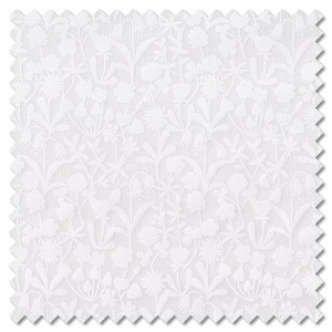 Tiny Tonals - wildflowers white on white (per 1/4 metre)