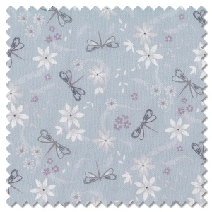 The Water Gardens - dragonfly gala duck egg blue (per 1/4 metre)