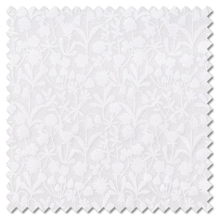 Tiny Tonals - wildflowers white on white (per 1/4 metre)