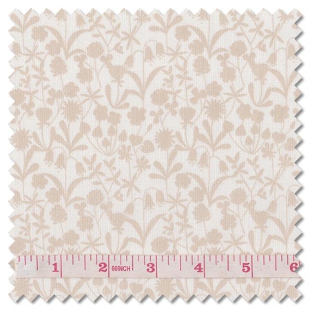 Tiny Tonals - wildflowers cream on cream (per 1/4 metre)