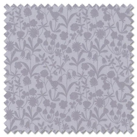 Tiny Tonals - wildflowers grey on grey (per 1/4 metre)