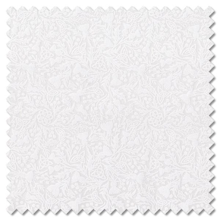 Tiny Tonals - celtic knot & thistle white on white (per 1/4 metre)