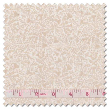 Tiny Tonals - celtic knot & thistle cream on cream (per 1/4 metre)