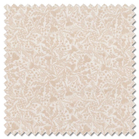 Tiny Tonals - celtic knot & thistle cream on cream (per 1/4 metre)