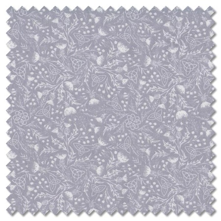 Tiny Tonals - celtic knot & thistle grey on grey (per 1/4 metre)