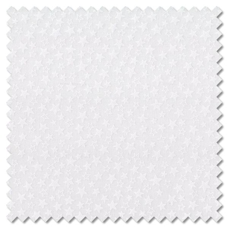 Tiny Tonals - tiny stars white on white (per 1/4 metre)