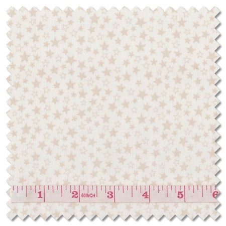 Tiny Tonals - tiny stars cream on cream (per 1/4 metre)