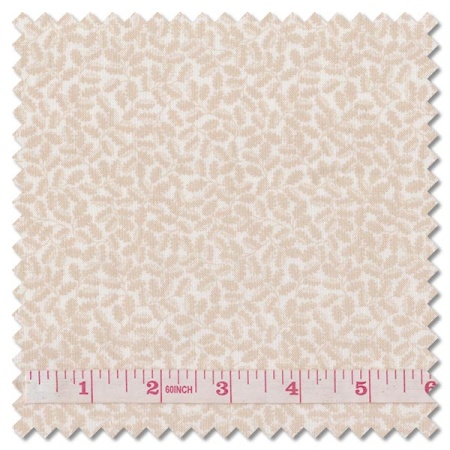 Tiny Tonals - tiny leaves cream on cream (per 1/4 metre)