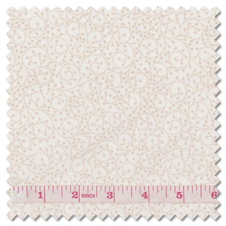 Tiny Tonals - vines cream on cream (per 1/4 metre)