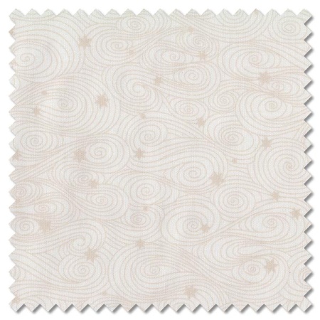 Tiny Tonals - starry swirls cream on cream (per 1/4 metre)