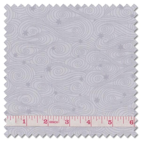 Tiny Tonals - starry swirls grey on grey (per 1/4 metre)