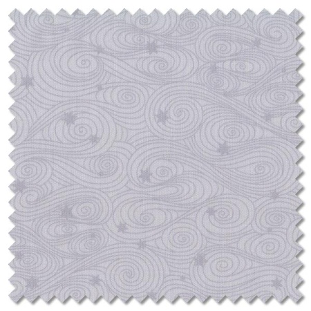 Tiny Tonals - starry swirls grey on grey (per 1/4 metre)