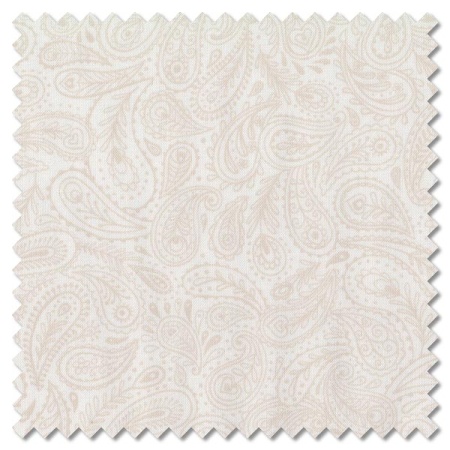 Tiny Tonals - peacock paisley cream on cream (per 1/4 metre)