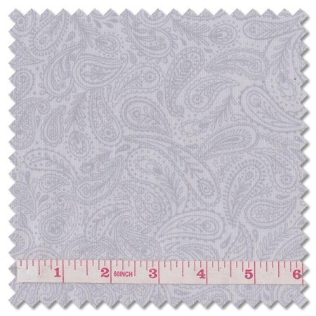 Tiny Tonals - peacock paisley grey on grey (per 1/4 metre)