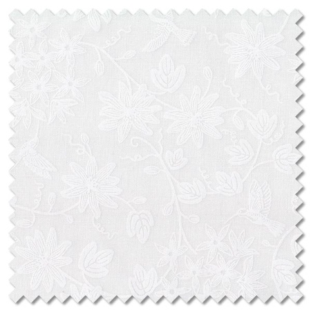 Tiny Tonals - hummingbird white on white (per 1/4 metre)