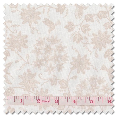 Tiny Tonals - hummingbird cream on cream (per 1/4 metre)