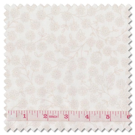 Tiny Tonals - daisy chain cream on cream (per 1/4 metre)