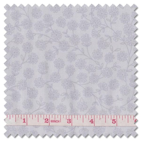 Tiny Tonals - daisy chain grey on grey (per 1/4 metre)