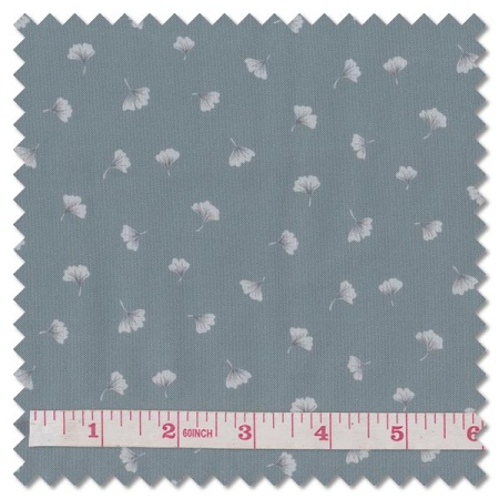 The Water Gardens - ginkgo cascade dusky teal (per 1/4 metre)